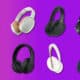 八个最好的有源噪声取消耳机在亚马逊上紫色的背景
